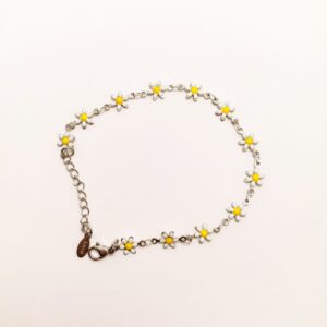 Elegant Yellow Flower Stainless Steel Plating Bracelets